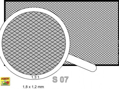 Aber ABR35S07 1:35 Diamond Mesh largest Net 1,8 x 1,2 mm