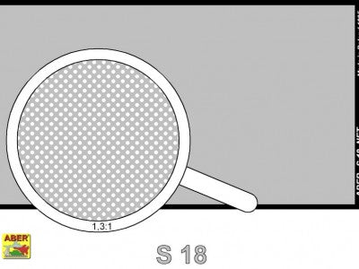 Aber ABR35S18 1:35 Fine Mesh Drilled plate 1,0 mm