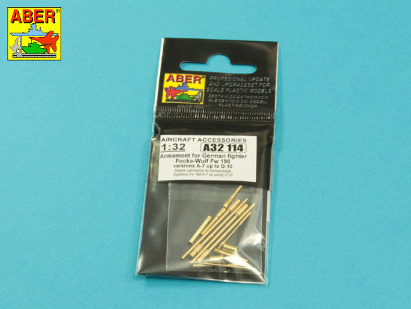 Aber ABRA32114 1:32 Armament for German fighter Focke-Wulf Fw-190A-7-D-10