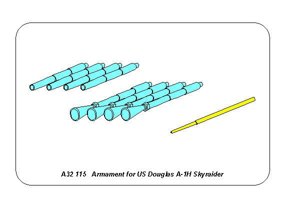 Aber ABRA32115 1:32 Armament for US Douglas A-1H Skyraider
