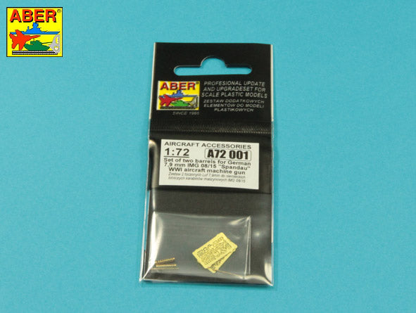 Aber ABRA72001 1:72 Set of two barrels for lMG 08/15 "Spandau"