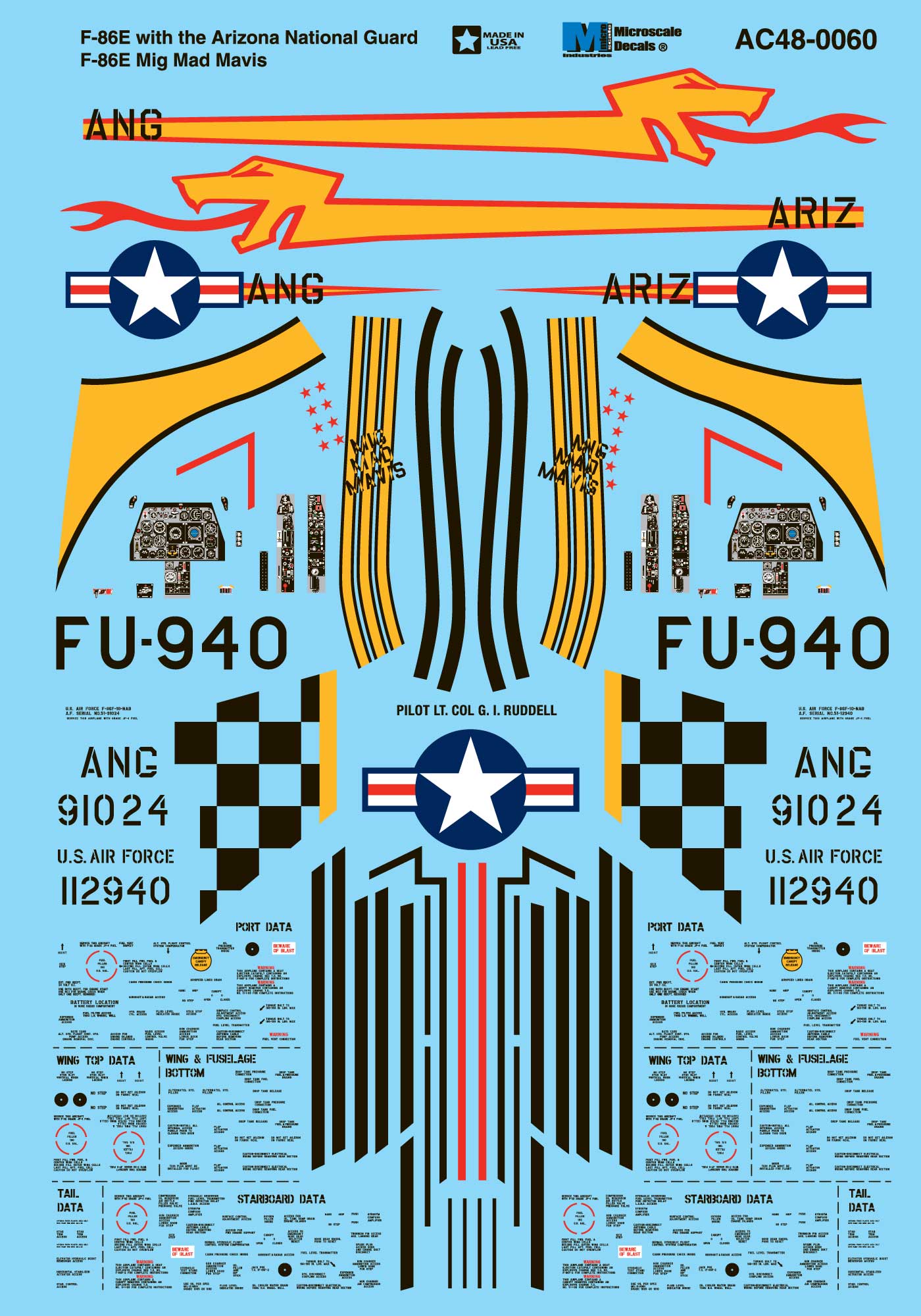 Microscale AC480060 1:48 North-American F-86E Sabre