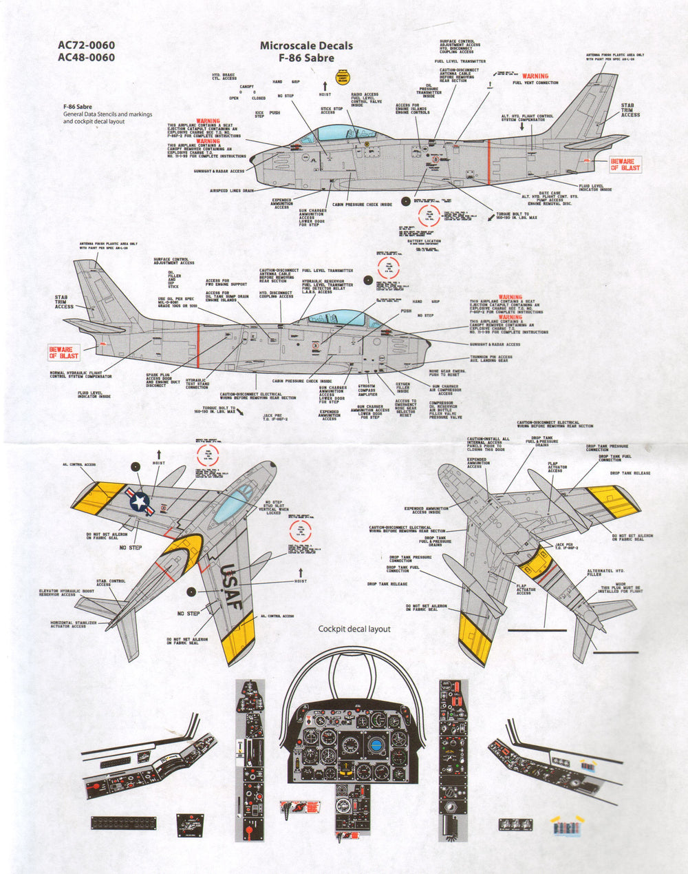 Microscale AC480060 1:48 North-American F-86E Sabre