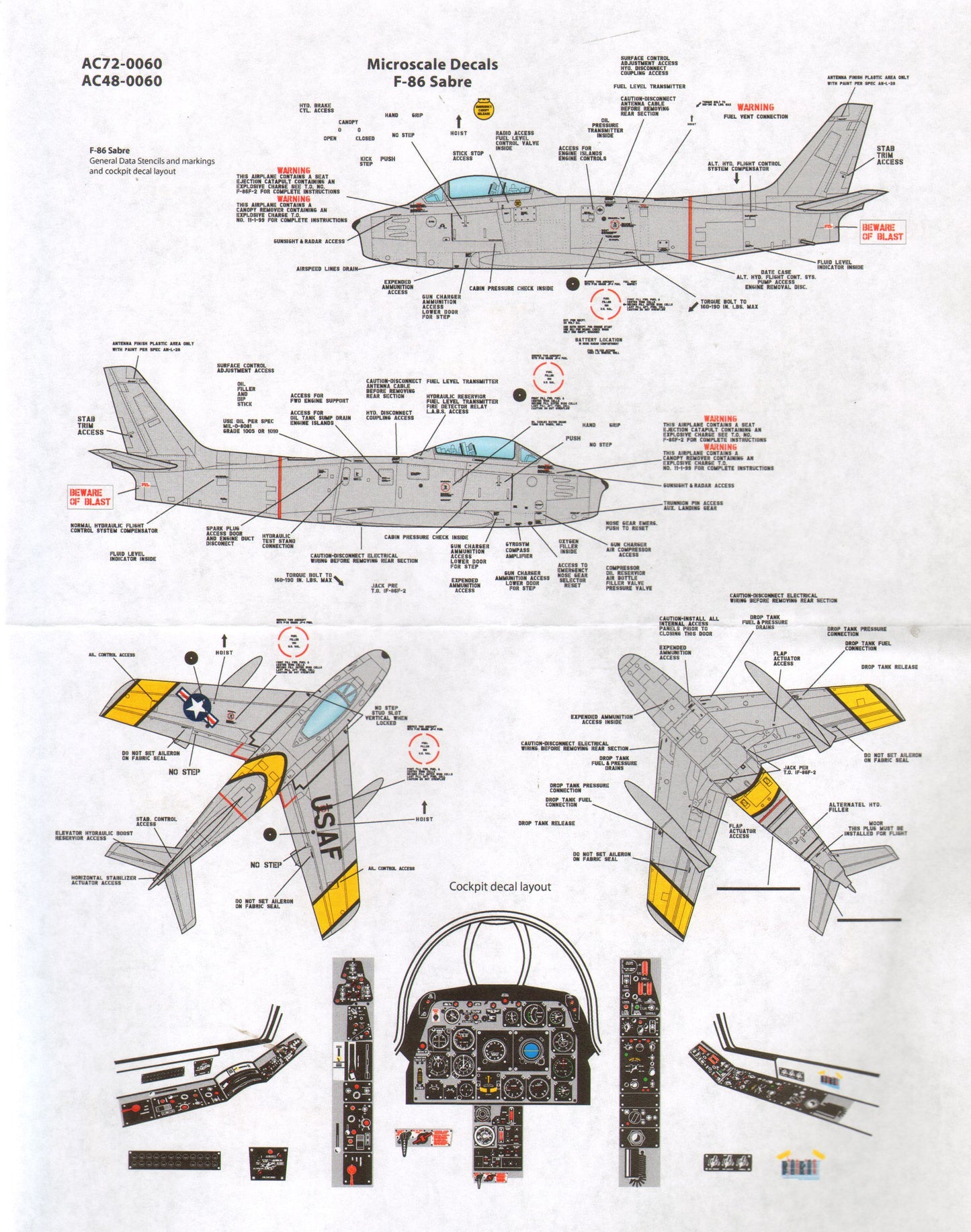 Microscale AC480060 1:48 North-American F-86E Sabre