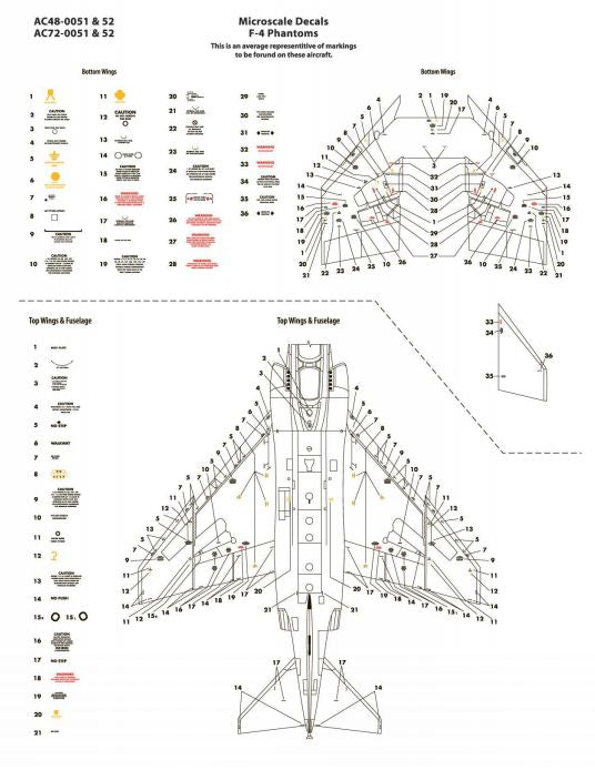 Microscale AC720052 1:72 McDonnell F-4 Phantom II Assorted Versions