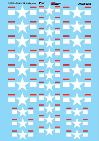 Microscale AC720056 1:72 United State Navy Insignia Borderless