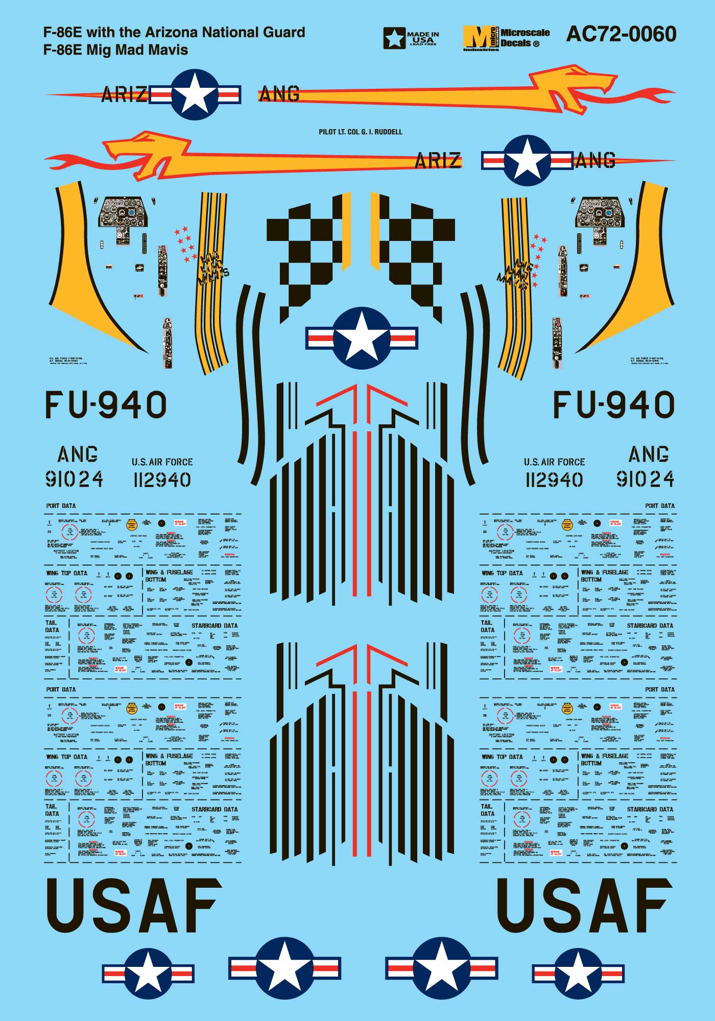 Microscale AC720060 1:72 North-American F-86E Sabre