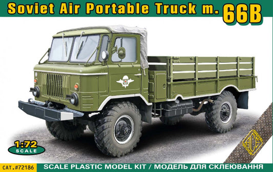 Ace ACE72186 1:72 Russian GAZ-66B Military Air Portable truck model