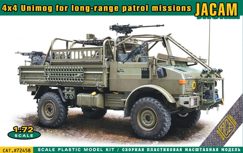 Ace ACE72458 1:72 JACAM 4x4 Unimog for long-range patrol missions