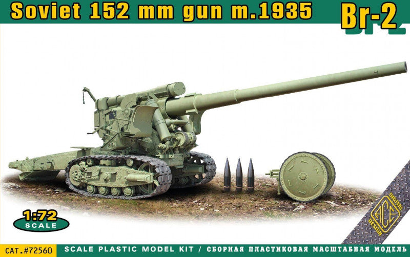 Ace ACE72560 1:72 BR-2 Soviet 152mm heavy gun m.1935