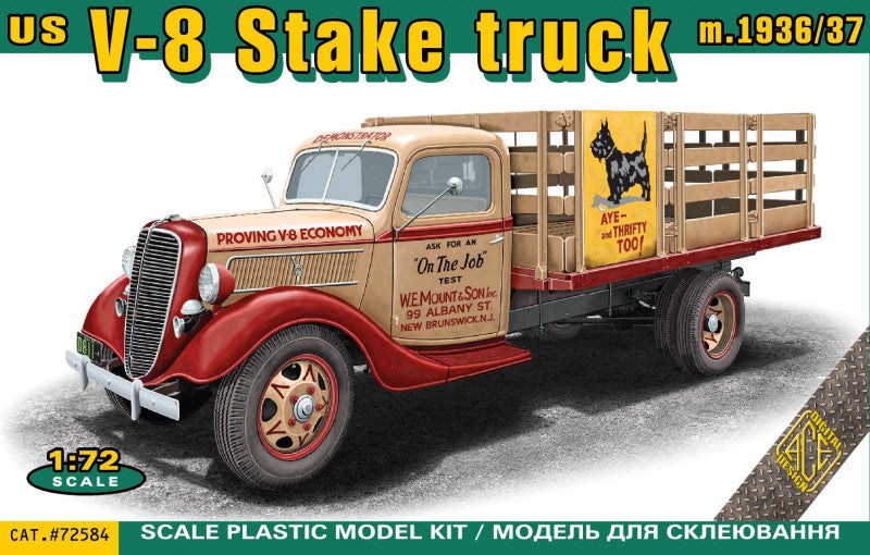 Ace ACE72584 1:72 US Ford V-8 Stake truck m.1936/37 Length, mm: 88