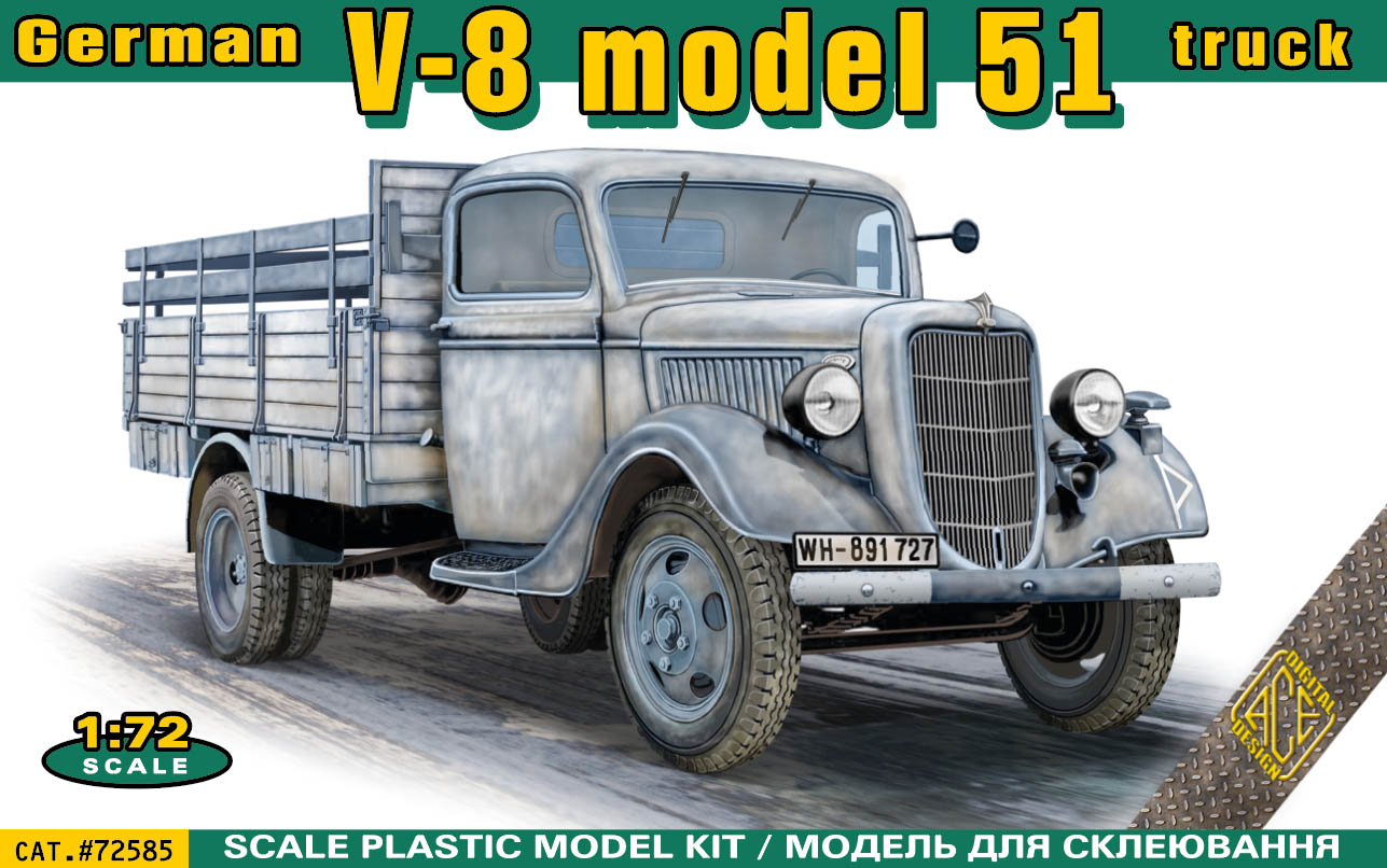 Ace ACE72585 1:72 V-8 model 51 German truck