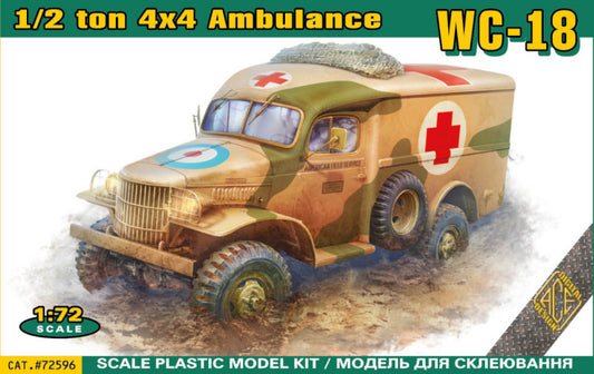 Ace ACE72596 1:72 WC-18 1/2 ton 4x4 Ambulance truck