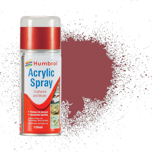 Humbrol AD6073 No 73 Matt Wine Red Oxide Spray 150ml Acrylic Spray Paint