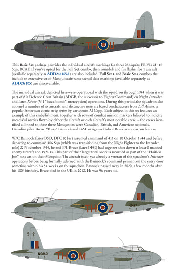 Aviaeology ADD24005-1 1:24 de Havilland Mosquito FB.VIs 418 Sqn RCAF