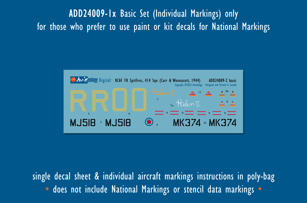 Aviaeology ADD24009-2X 1:24 Supermarine Spitfire FR Mk.IXCs MJ518 RCAF