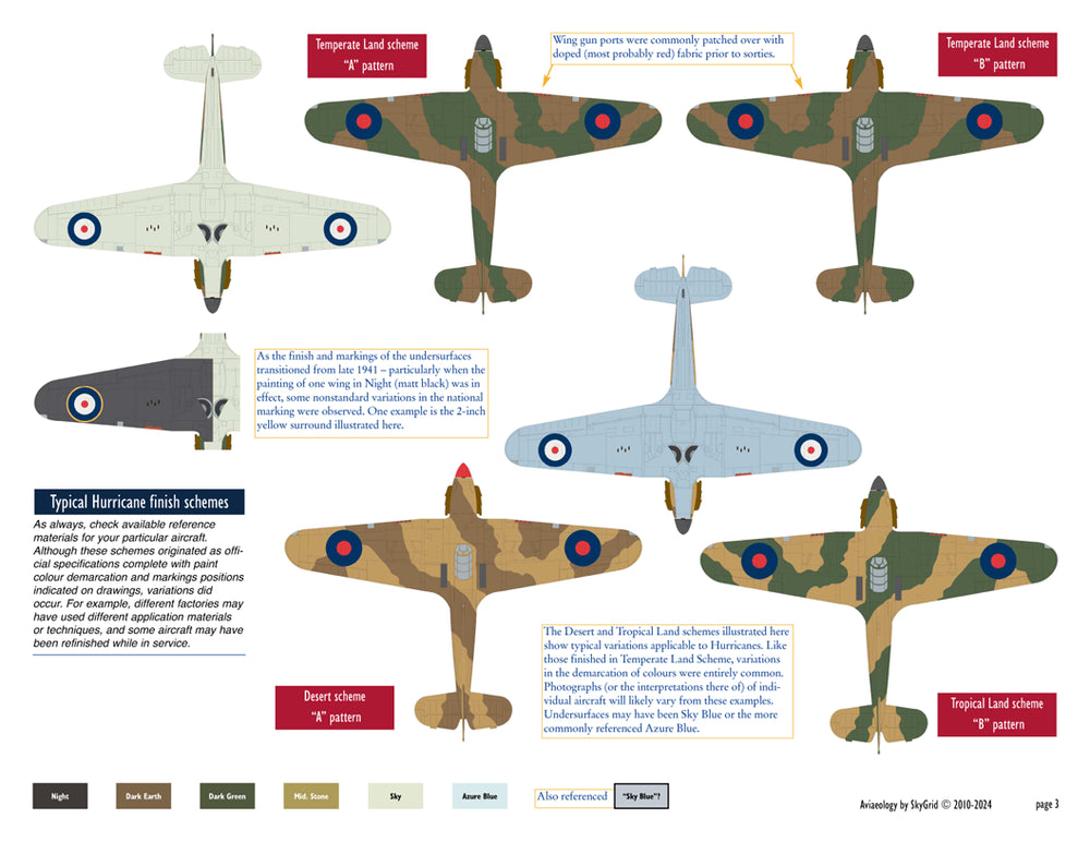 Aviaeology ADD24C104-1 1:24 Hawker Hurricane National Markings-early variation 1