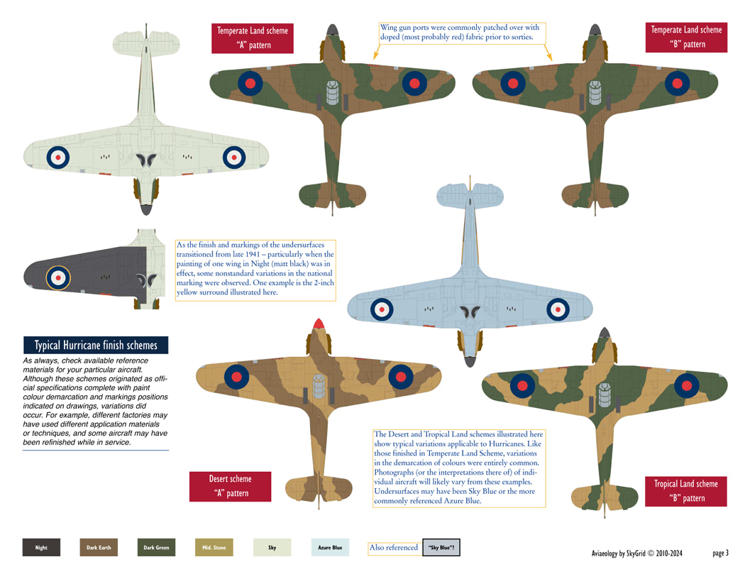 Aviaeology ADD24C104-1 1:24 Hawker Hurricane National Markings-early variation 1