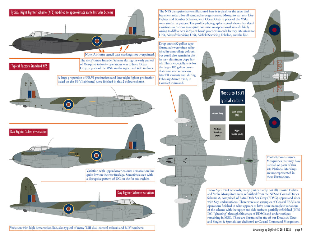 Aviaeology ADD24C105-1 1:24 de Havilland Mosquito National Markings-1942-1945
