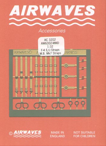 Airwaves AEC32002 1:32 McDonnell F-4E/F-4J Phantom Seat Harness