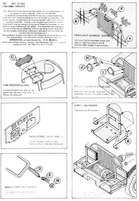Airwaves (etched) AEC35082 1:35 GMC 2 1:2 6x6 Truck