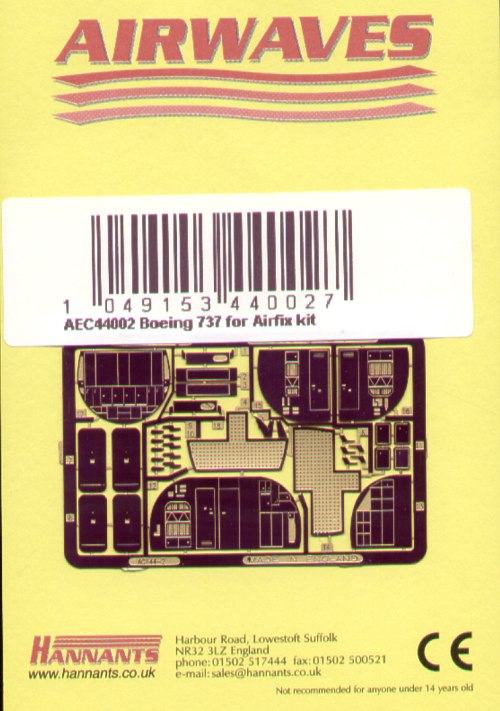 Airwaves (etched) AEC44002 1:144 Boeing 737