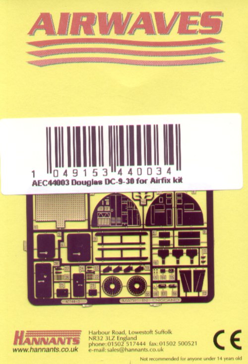 Airwaves (etched) AEC44003 1:144 Douglas DC-9-30