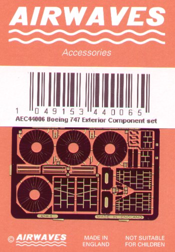 Airwaves (etched) AEC44006 1:144 Boeing 747 'Jumbo' exterior