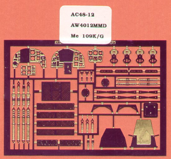 Airwaves (etched) AEC48012 1:48 Messerschmitt Bf-109G/Bf-109K