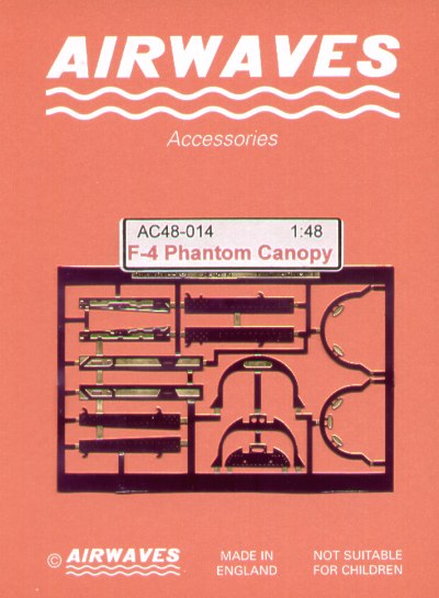Airwaves (etched) AEC48014 1:48 McDonnell F-4 Phantom canopy set