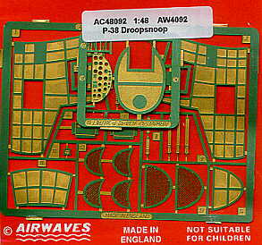 Airwaves AEC48092 1:48 Lockheed P-38 Lightning Droop snoot