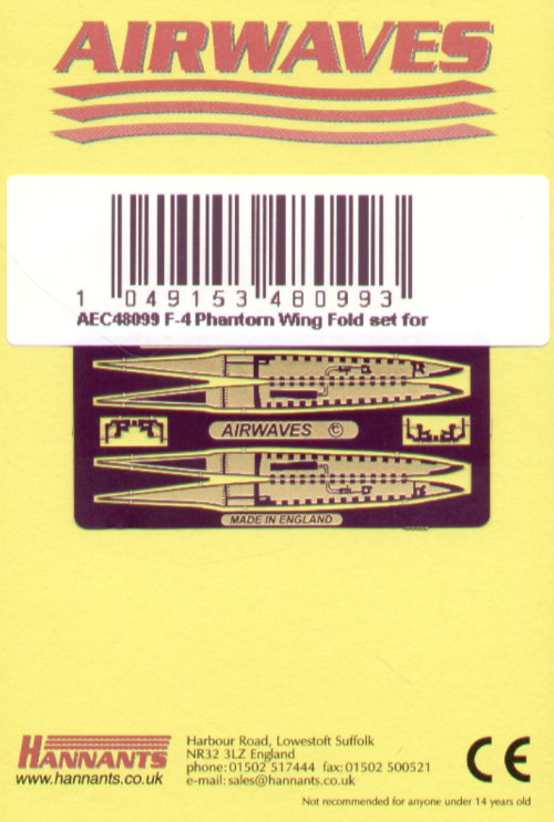 Airwaves (etched) AEC48099 1:48 McDonnell F-4 Phantom wing fold
