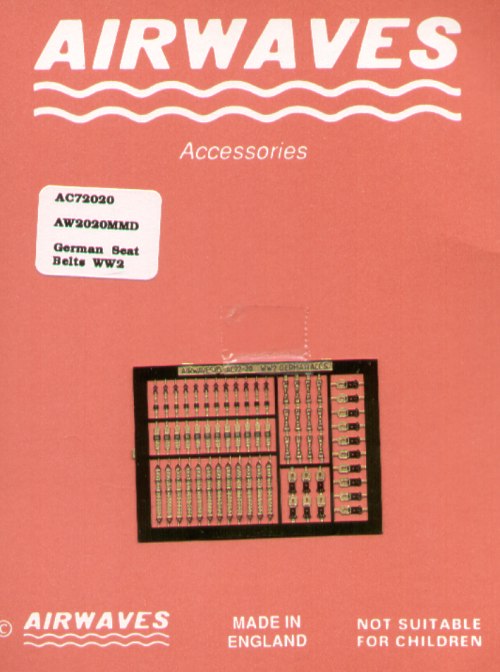Airwaves (etched) AEC72020 1:72 WWII German Accessories [3341-39]