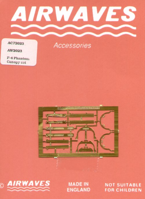 Airwaves (etched) AEC72023 1:72 McDonnell F-4 Phantom Canopy Set