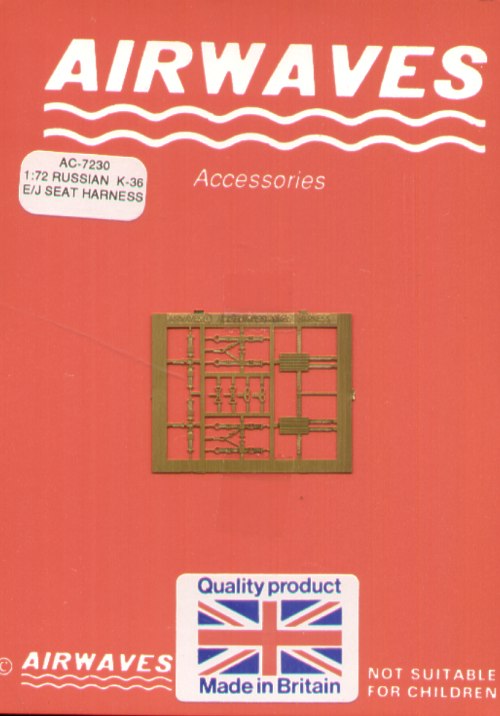 Airwaves (etched) AEC72030 1:72 Soviet K-36 E/J seatbelts with harness [3440-60]