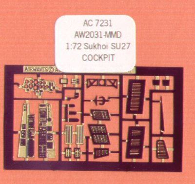 Airwaves (etched) AEC72031 1:72 Sukhoi Su-27 Flanker Cockpit Set