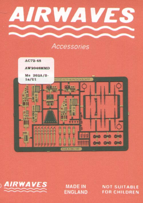 Airwaves (etched) AEC72048 1:72 Messerschmitt Me-262A/B-1A/U1