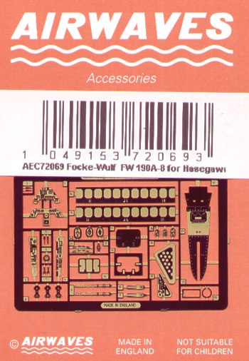 Airwaves (etched) AEC72069 1:72 Focke-Wulf Fw-190A-8