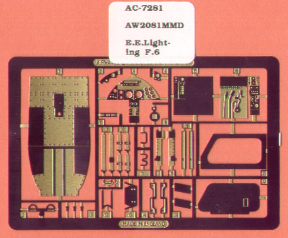 Airwaves (etched) AEC72081 1:72 BAC/EE Lightning F.6
