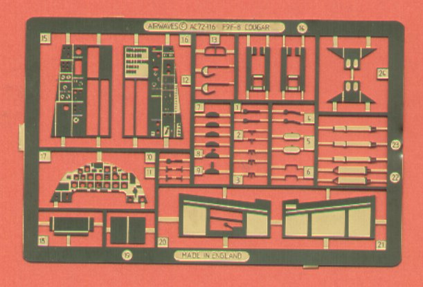 Airwaves (etched) AEC72116 1:72 Grumman F9F-8 Cougar