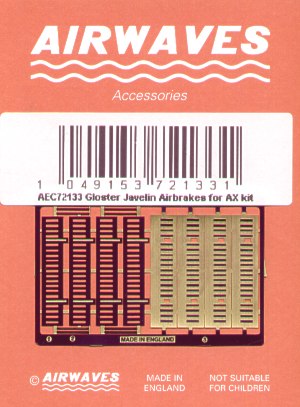Airwaves (etched) AEC72133 1:72 Gloster Javelin T.3 Airbrakes