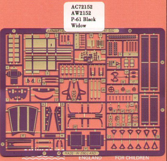 Airwaves (etched) AEC72152 1:72 Northrop P-61A/P-61B 'Black Widow'