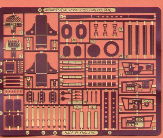 Airwaves (etched) AEC72154 1:72 North-American F-82G Twin Mustang