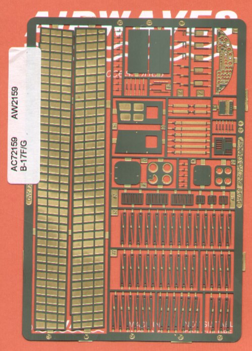 Airwaves (etched) AEC72159 1:72 Boeing B-17F/B-17G Flying Fortress flaps etc