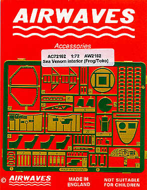 Airwaves (etched) AEC72162 1:72 de Havilland Sea Venom interior