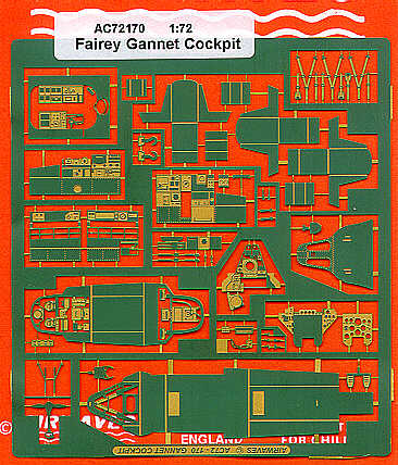 Airwaves (etched) AEC72170 1:72 Fairey Gannet cockpit