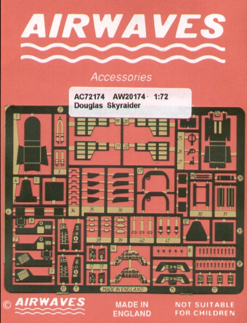Airwaves (etched) AEC72174 1:72 Douglas Skyraider
