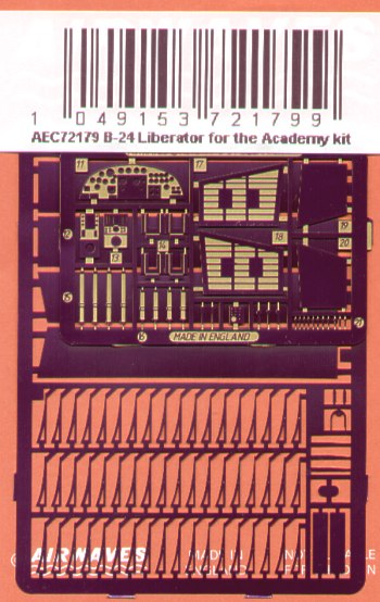 Airwaves AEC72179 1:72 Consolidated B-24 Liberator 150 parts
