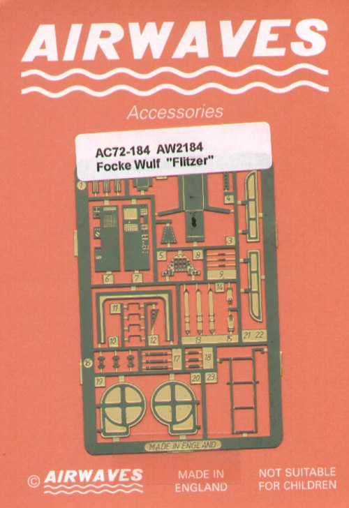 Airwaves (etched) AEC72184 1:72 Focke-Wulf TL-Jager 'Flitzer'