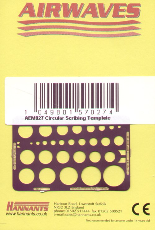 Airwaves (etched) AEM027 Circular Scribing Template [4237-8]